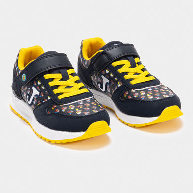 Zapatillas casual Grand Prix junior marino amarillo