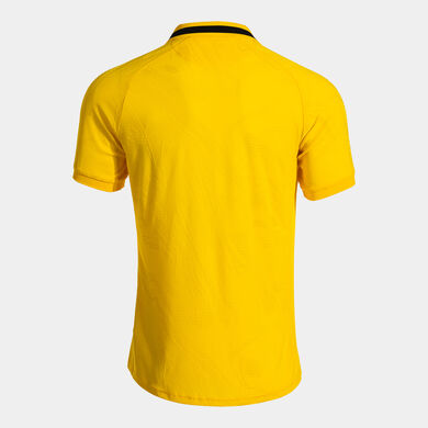 T-shirt manga curta homem amarelo preto