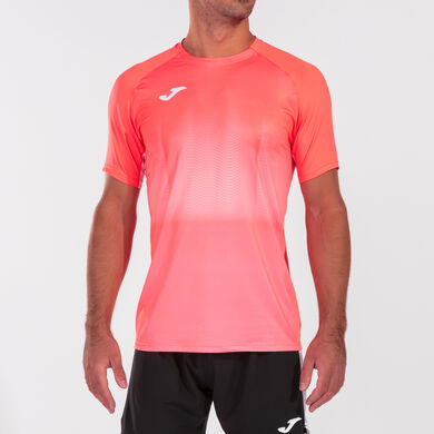 Shirt short sleeve man Elite VII fluorescent coral white