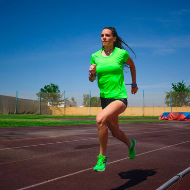 Maglia a manica corta donna Elite VIII verde fluorescente