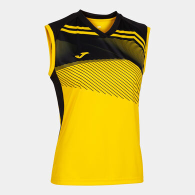 Sleeveless t-shirt woman Supernova II yellow black