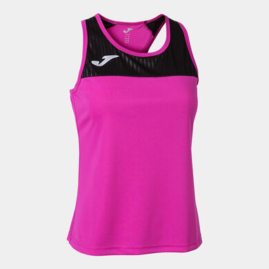 Canottiera donna Montreal rosa fluorescente nero