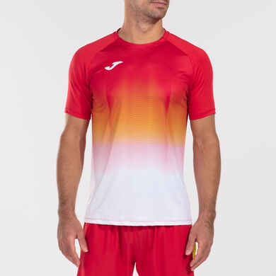 Shirt short sleeve man Elite VII red white yellow