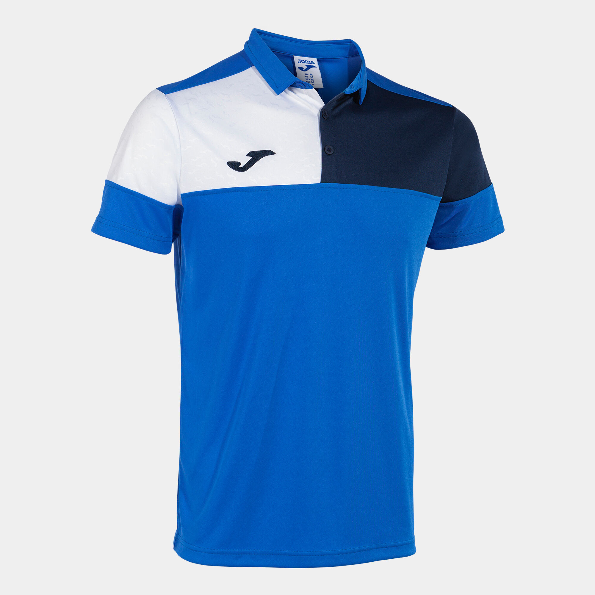 Polo shirt short-sleeve man Crew V royal blue navy blue