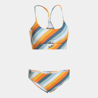 Bikini damă Santa Mónica II portocaliu alb