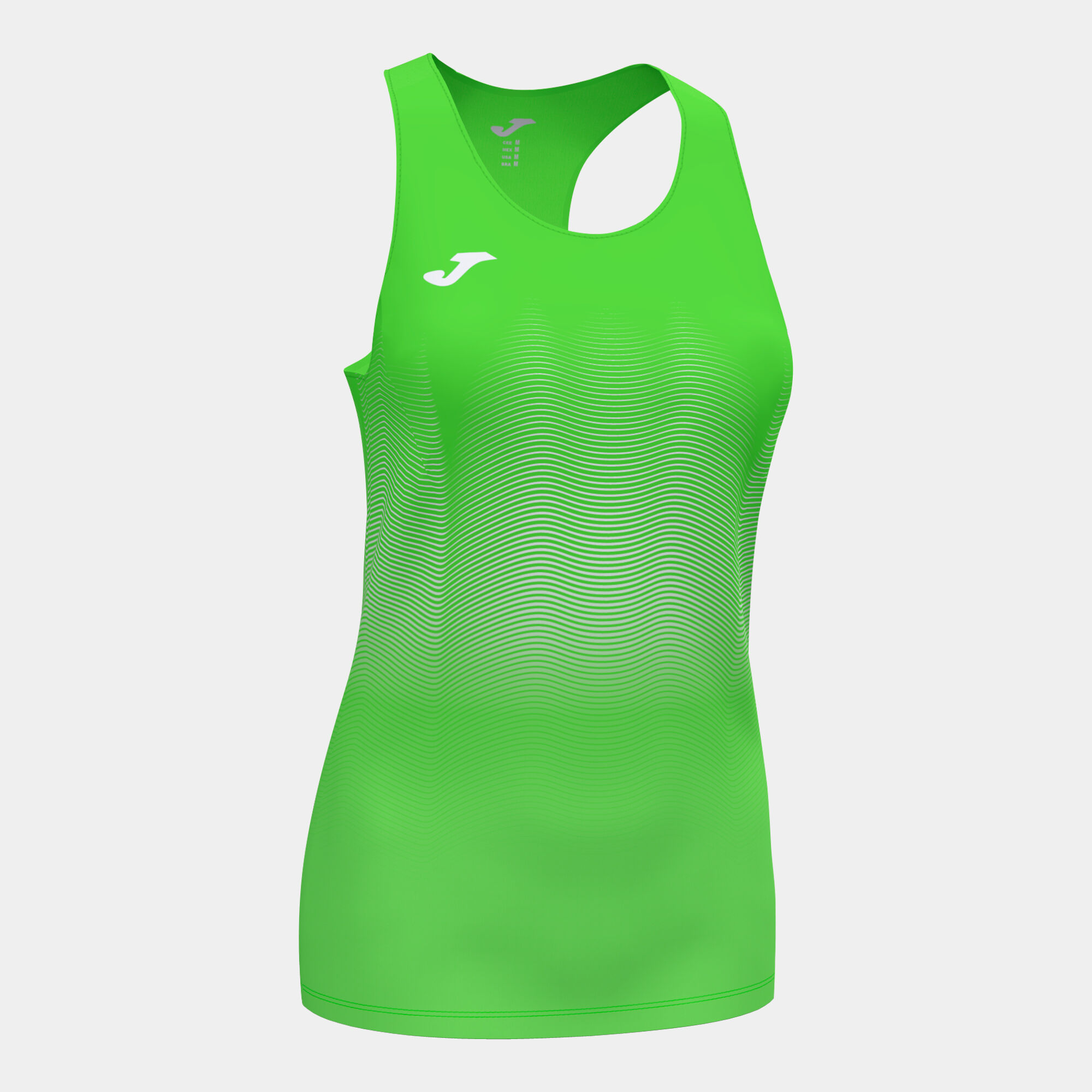 Koszulka na ramiączkach kobiety Elite VII fluorescencyjny zielony bialy
