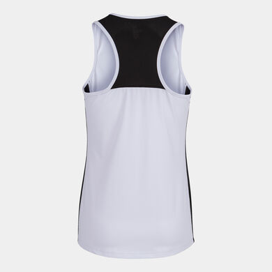 Tricou cu bretele damă Torneo alb negru