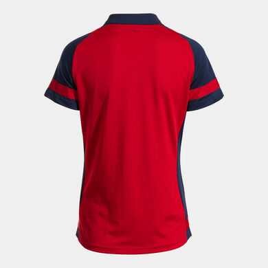 Polo manga corta mujer Lider rojo marino