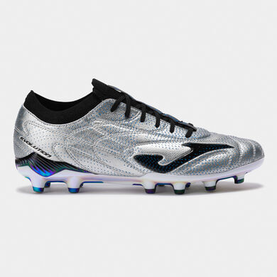 Chaussures football Evolution Top 25 terrain ferme FG argent