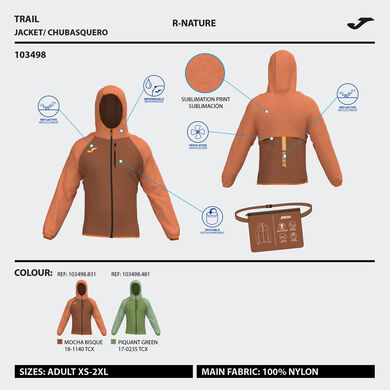 Cortavientos hombre R-Trail Nature marr&oacute;n