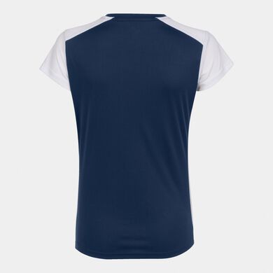 Camiseta manga corta mujer Record II marino blanco