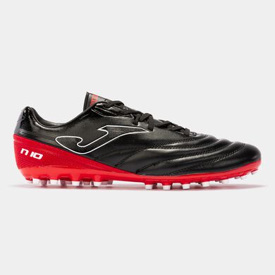 Botas fútbol N-10 22 césped artificial AG negro rojo