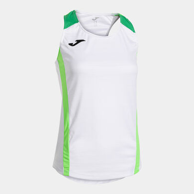 Canotta donna Montreal bianco verde fluorescente