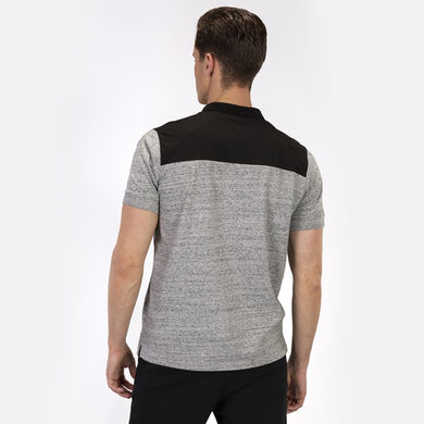 Kurzarm-poloshirt mann Winner II melange-grau schwarz