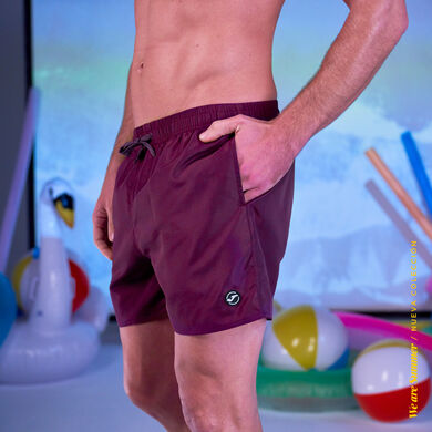 Pantaloni scurți bermude pentru plajă bărbaȚi Stripe bordo
