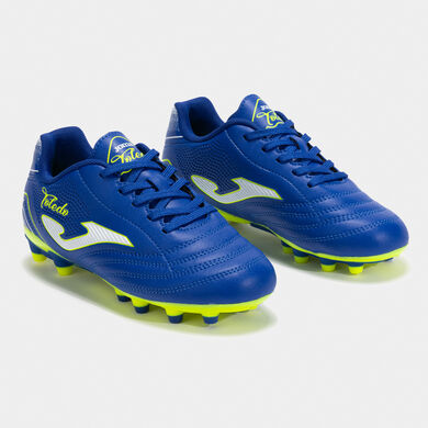 Ghete fotbal Toledo Jr 25 teren ferm FG junior albastru regal