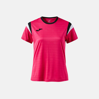 Camiseta manga corta mujer Terra fucsia negro