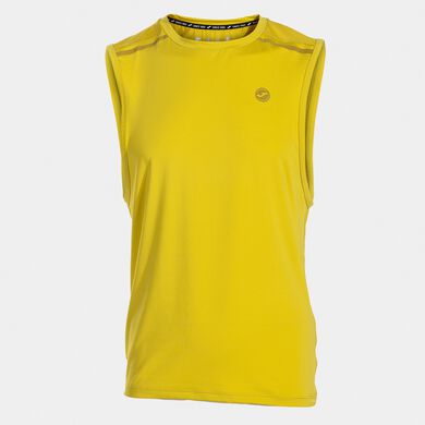 Camiseta sin mangas hombre Indoor Gym amarillo