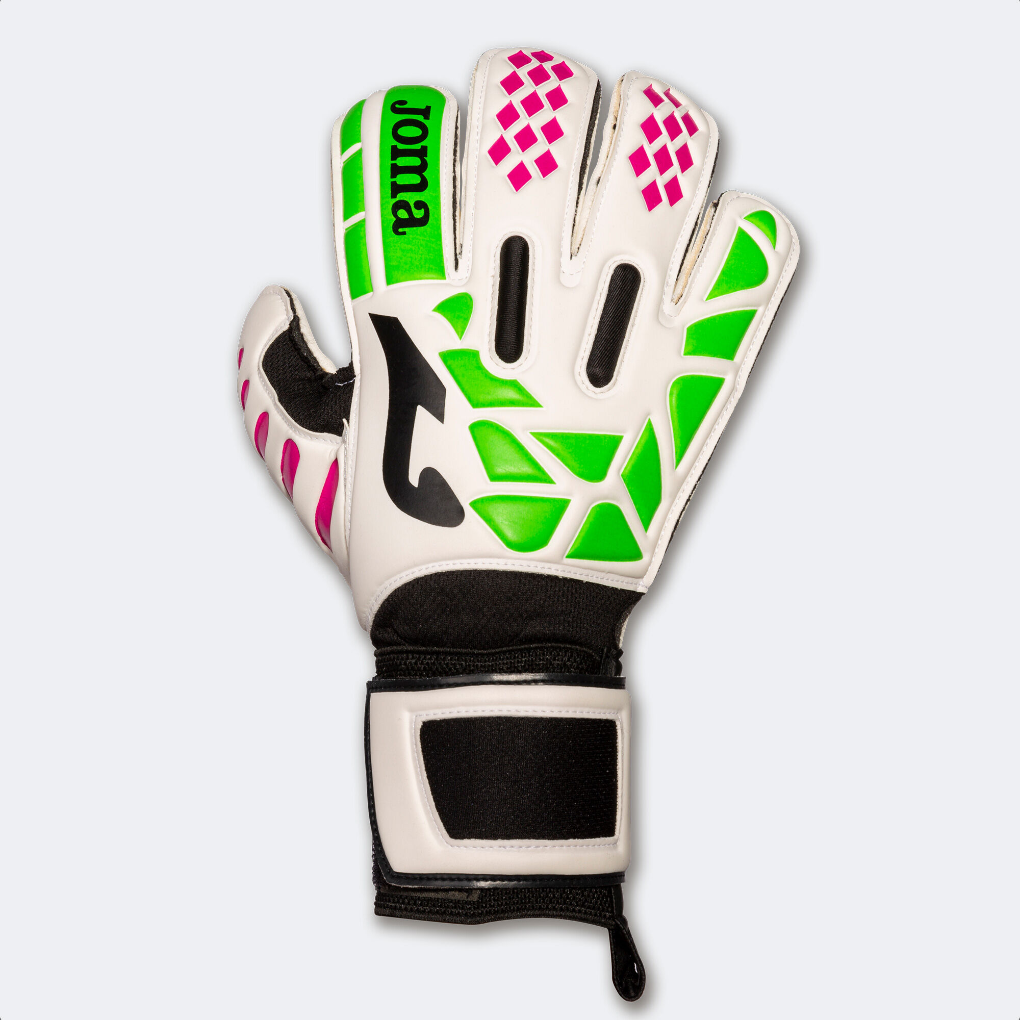 White and cheap green football gloves