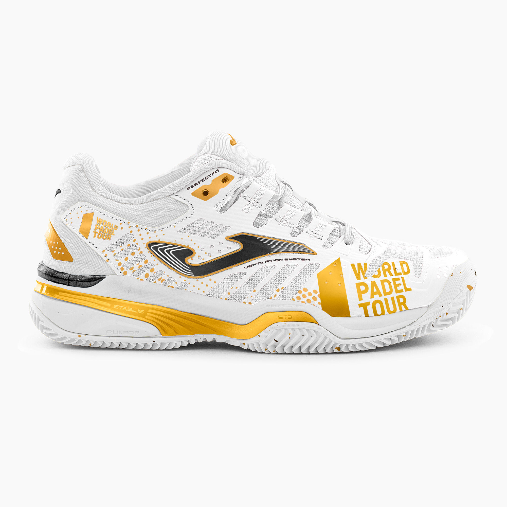 SHOES SLAM 22 WORLD PADEL TOUR CLAY JUNIOR WHITE GOLD