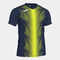 Camiseta manga corta hombre Olimpia marino amarillo flúor