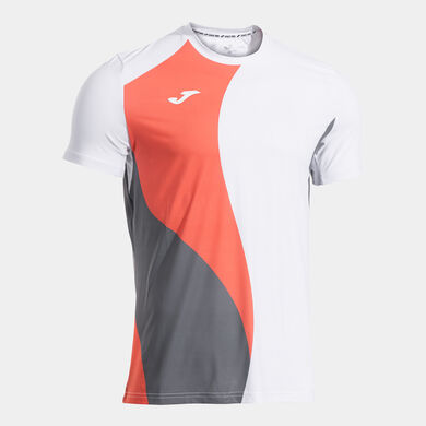 Maglia a manica corta uomo Torneo bianco corallo