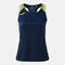 Canottiera donna Terra blu scuro lime
