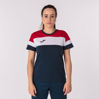 Shirt short sleeve woman Crew IV navy blue red white