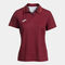 Polo manica corta donna challenge bordeux