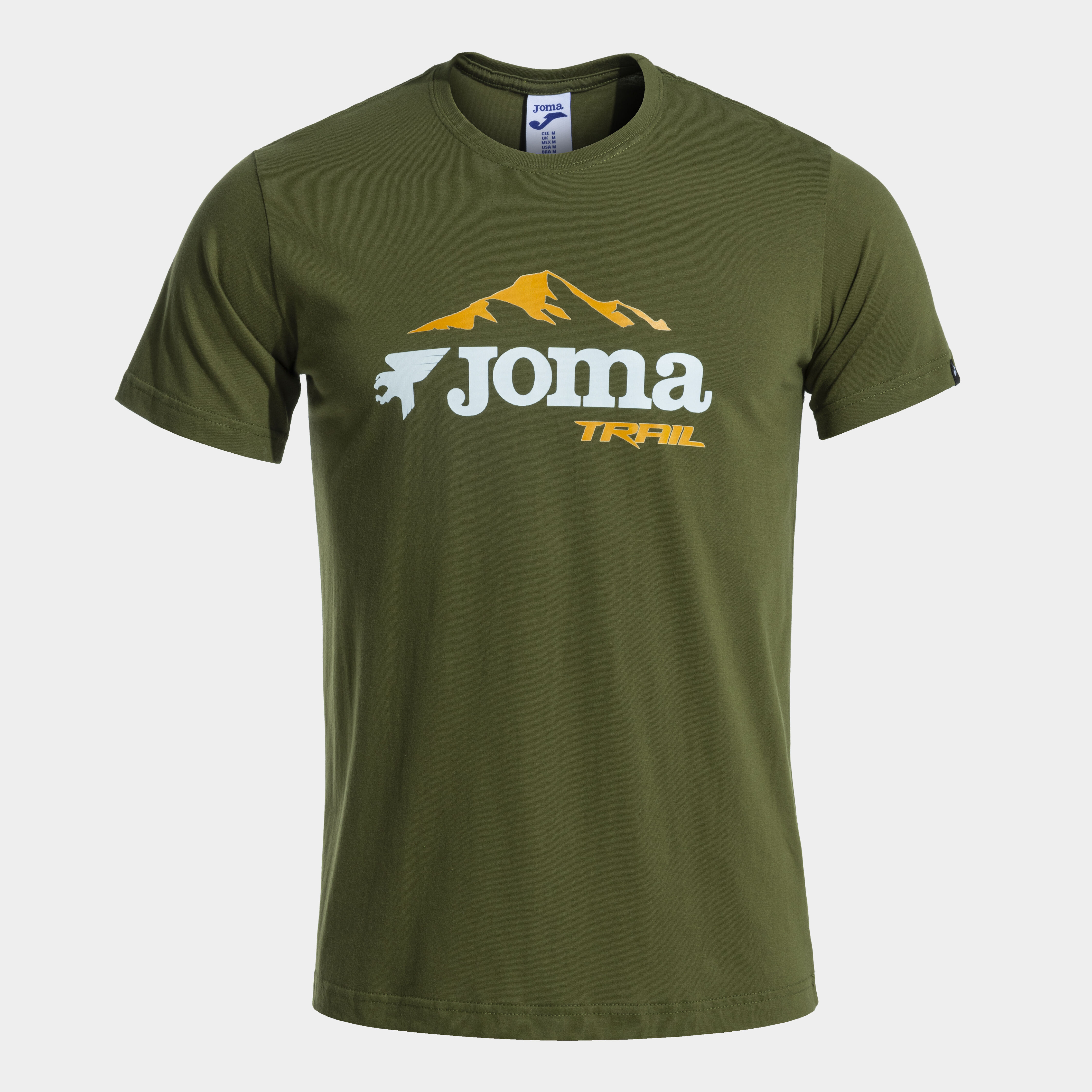 T-shirt manga curta homem Oficial Joma Trail Team caqui
