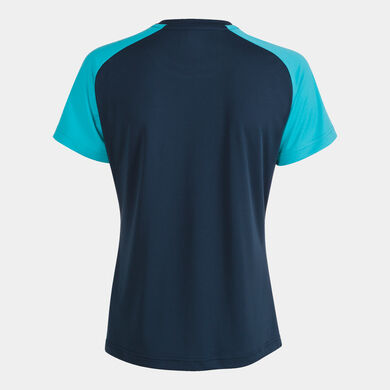 Camiseta manga corta mujer Academy IV marino turquesa fl&uacute;or