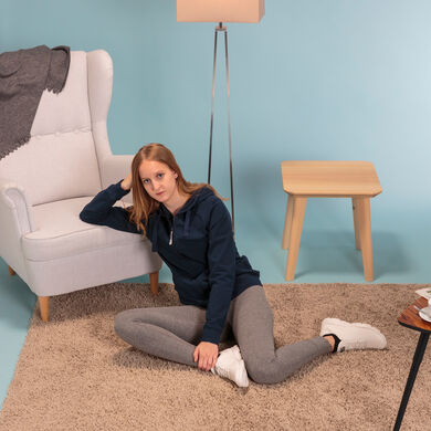 Giacca con cappuccio donna Corinto blu navy
