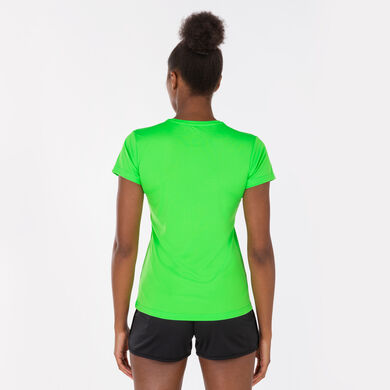 Shirt short sleeve woman Combi fluorescent green