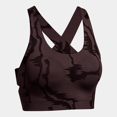 Sports bra woman Indoor Gym brown orange