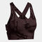 Sujetador deportivo mujer Indoor Gym marr&oacute;n naranja