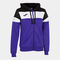 Chaqueta con capucha mujer Crew IV morado negro blanco