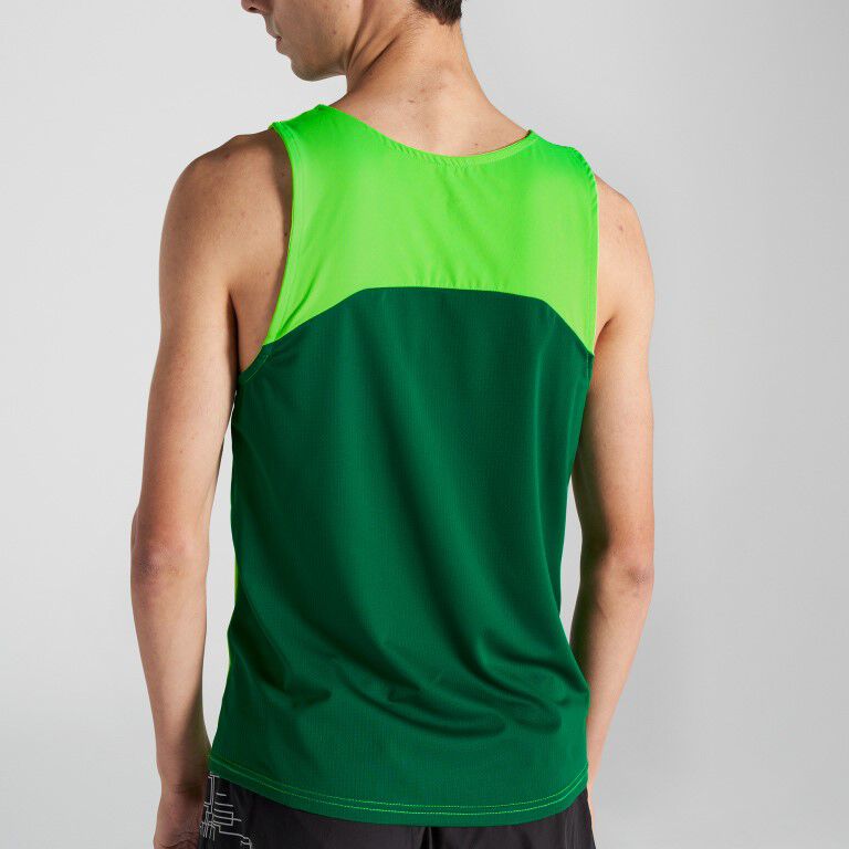 Camiseta tirantes hombre R-Winner verde flúor