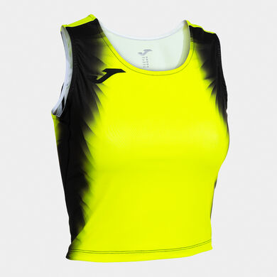 Top mujer Elite XI amarillo fl&uacute;or negro