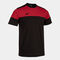 Maglia a manica corta uomo Crew V nero rosso