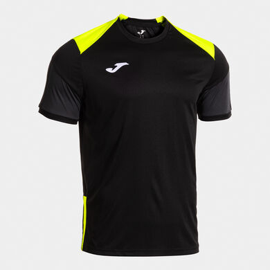 T-shirt maniche corte uomo Danubio IV nero giallo fluorescente