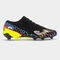 Botas fútbol Gol 24 terreno firme FG negro amarillo flúor