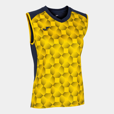 Sleeveless t-shirt woman Supernova III navy blue yellow