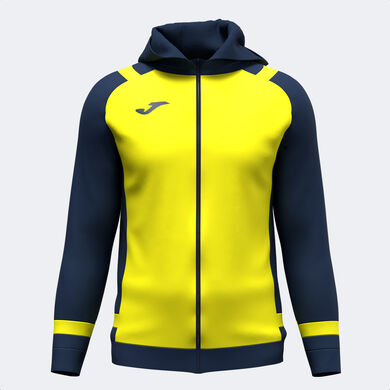 Casaco com capuz homem Lider amarelo fluorescente azul marinho escuro