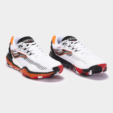 Zapatillas Point Men 23 clay hombre blanco negro naranja