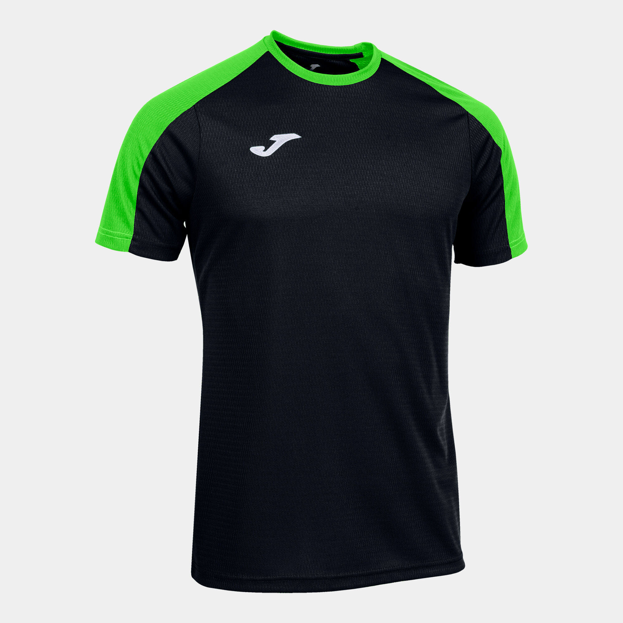 T-shirt manga curta homem Eco Championship preto verde fluorescente