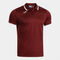 Kurzarm-poloshirt mann Combi Premium burgunderrot weiß