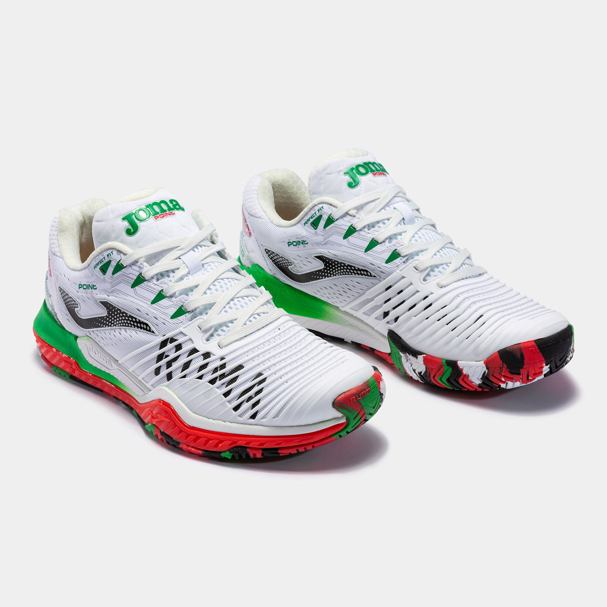Scarpe Point 22 superficie dura uomo bianco rosso JOMA