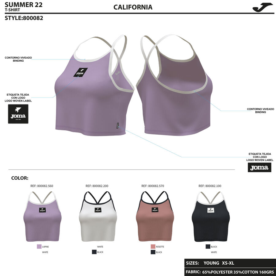 CAMISETA TIRANTES CALIFORNIA