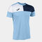 Tricou cu mânecă scurtă bărbaȚi Crew V albastru deschis bleumarin alb