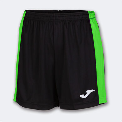 Shorts woman Maxi black fluorescent green